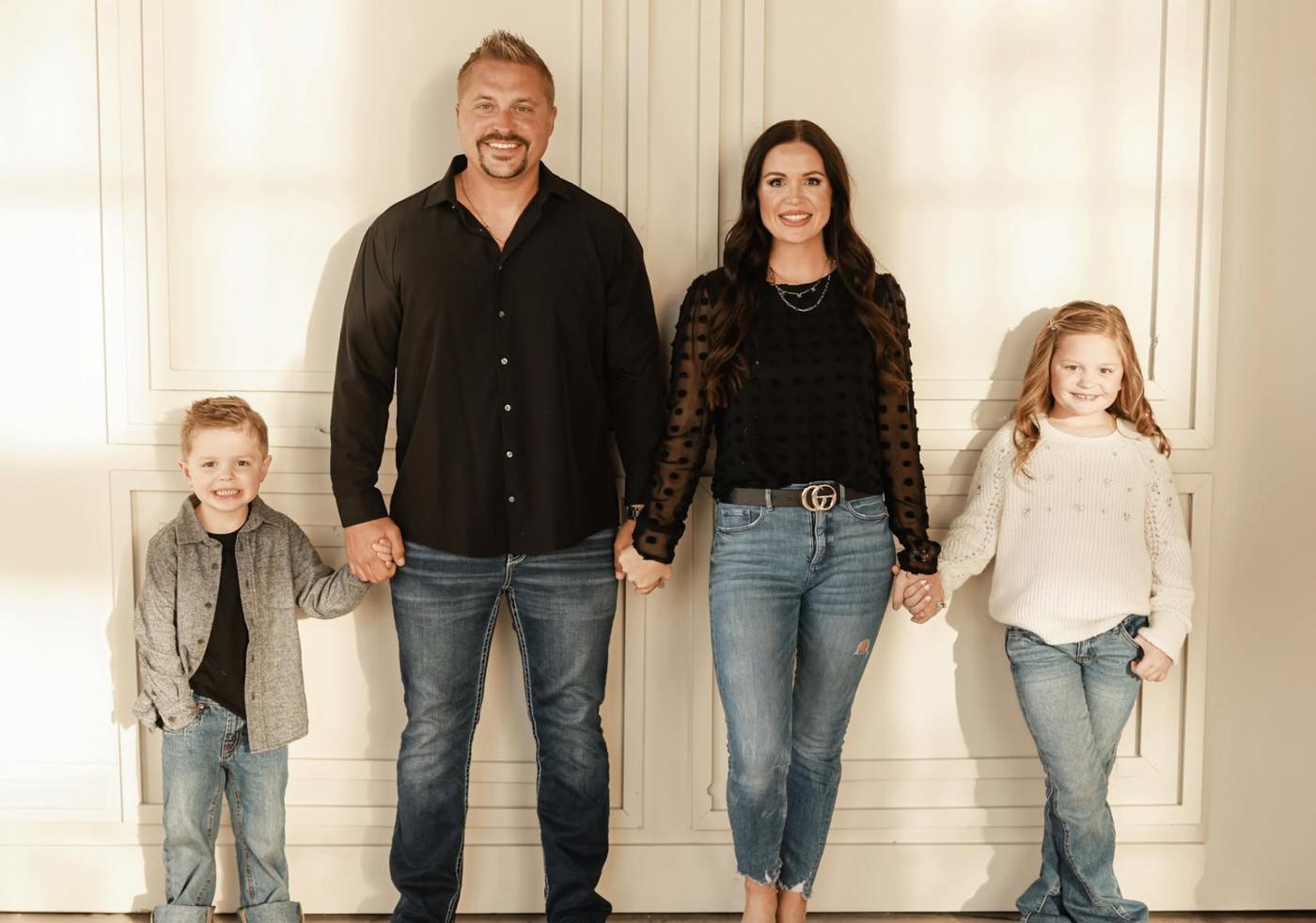 Owner Taylor Chapman with his wife and two kids